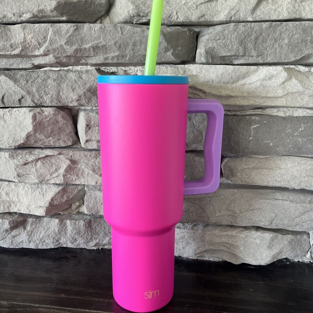 Simple Modern 80s Mix Trek Vibrant Pink Tumbler with Handle 40oz